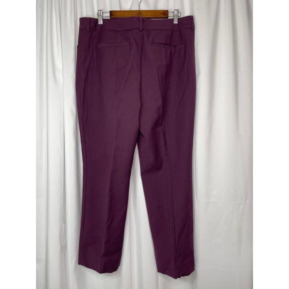 Chico's slacks trousers pants women's 14 purple eggplant straight leg work wear - Picture 5 of 14